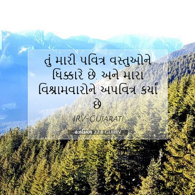 Picture 07 - હઝકિયેલ 22:8 GUJIRV - તું મારી પવિત્ર - Bible Verse Picture