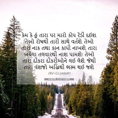 Picture 07 - હઝકિયેલ 23:25 GUJIRV - કેમ કે હું તારા પર - Bible Verse Picture