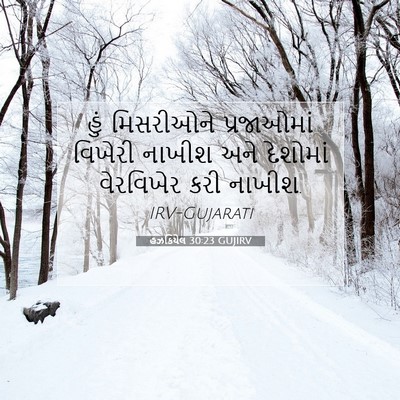 Picture 07 - હઝકિયેલ 30:23 GUJIRV - હું મિસરીઓને - Bible Verse Picture