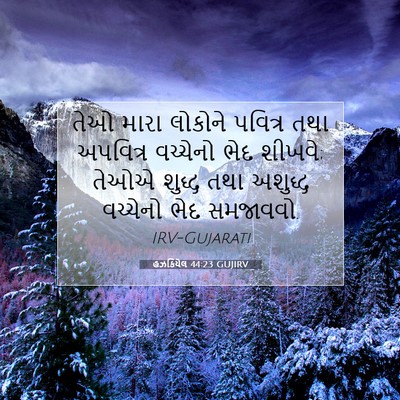 Picture 07 - હઝકિયેલ 44:23 GUJIRV - તેઓ મારા લોકોને - Bible Verse Picture