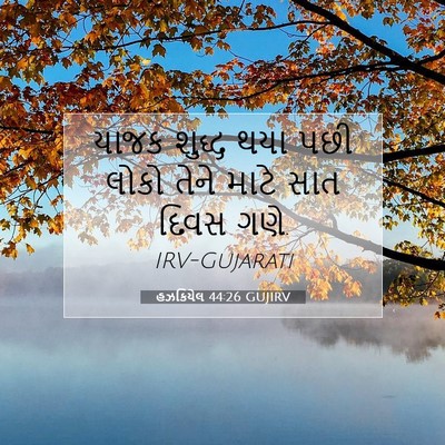 Picture 07 - હઝકિયેલ 44:26 GUJIRV - યાજક શુદ્ધ થયા પછી - Bible Verse Picture