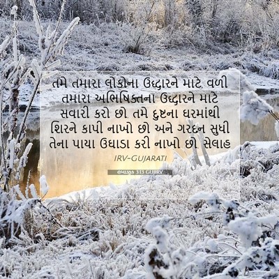 Picture 07 - હબાક્કુક 3:13 GUJIRV - તમે તમારા લોકોના - Bible Verse Picture