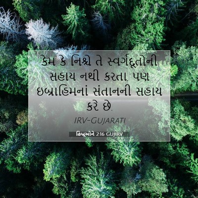 Picture 07 - હિબ્રૂઓને 2:16 GUJIRV - કેમ કે નિશ્ચે તે - Bible Verse Picture