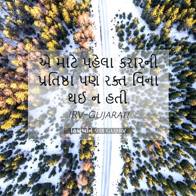 Picture 07 - હિબ્રૂઓને 9:18 GUJIRV - એ માટે પહેલા - Bible Verse Picture