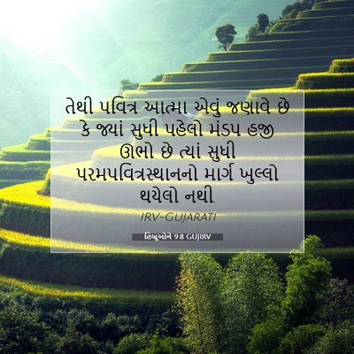 Picture 07 - હિબ્રૂઓને 9:8 GUJIRV - તેથી પવિત્ર આત્મા - Bible Verse Picture