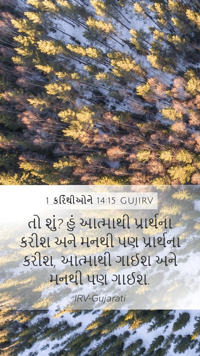 1 કરિંથીઓને 14:15 GUJIRV Bible Verse Image