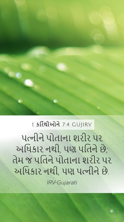1 કરિંથીઓને 7:4 GUJIRV Bible Verse Image
