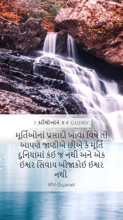 1 કરિંથીઓને 8:4 GUJIRV Bible Verse Image