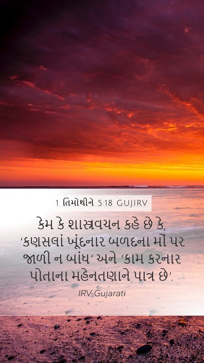 1 તિમોથીને 5:18 GUJIRV Bible Verse Image