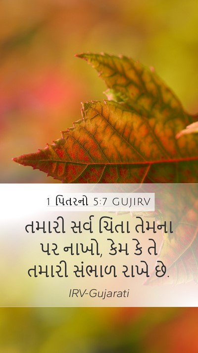 1 પિતરનો 5:7 GUJIRV Bible Verse Image