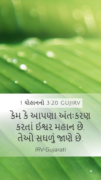 1 યોહાનનો 3:20 GUJIRV Bible Verse Image