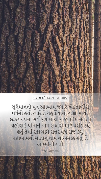 1 રાજાઓ 14:21 GUJIRV Bible Verse Image