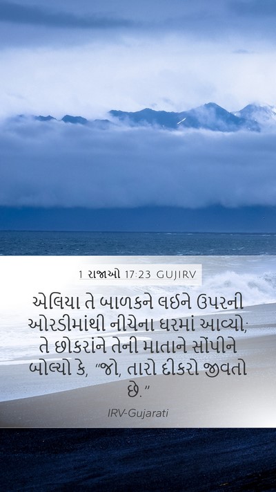 1 રાજાઓ 17:23 GUJIRV Bible Verse Image