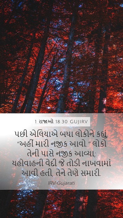 1 રાજાઓ 18:30 GUJIRV Bible Verse Image