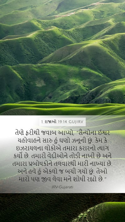 1 રાજાઓ 19:14 GUJIRV Bible Verse Image