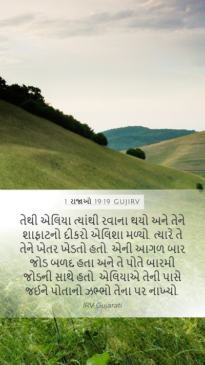 1 રાજાઓ 19:19 GUJIRV Bible Verse Image