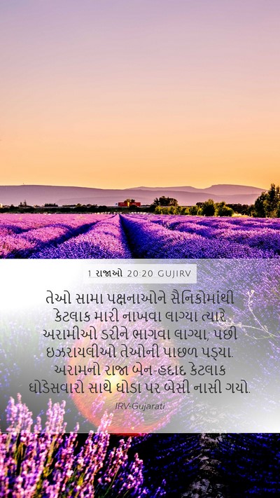 1 રાજાઓ 20:20 GUJIRV Bible Verse Image