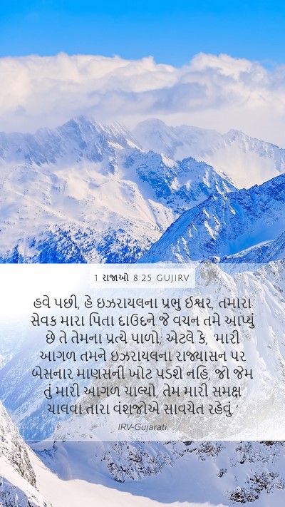1 રાજાઓ 8:25 GUJIRV Bible Verse Image