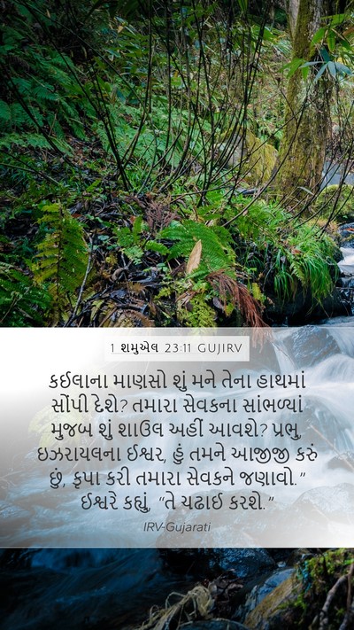 1 શમુએલ 23:11 GUJIRV Mobile Phone Wallpaper - કઈલાના માણસો શું - Mobile Bible Verse Wallpaper