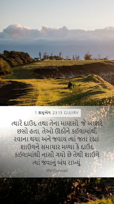 1 શમુએલ 23:13 GUJIRV Bible Verse Image