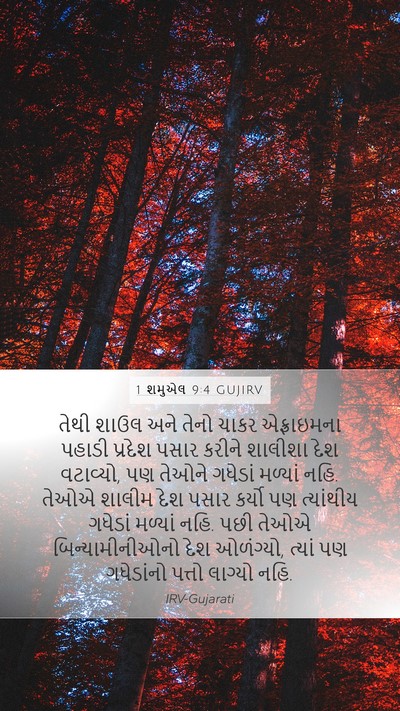 1 શમુએલ 9:4 GUJIRV Bible Verse Image