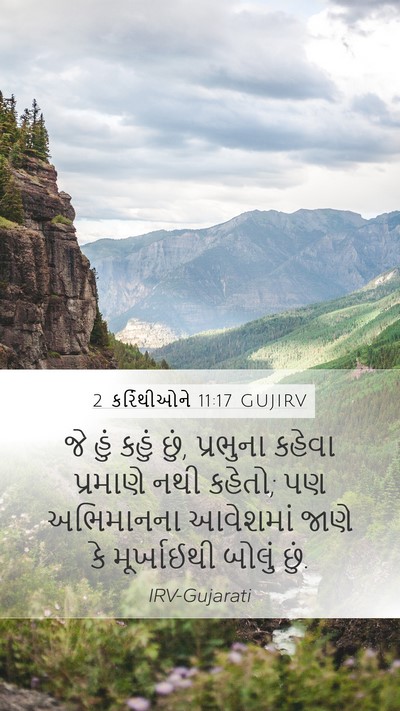 2 કરિંથીઓને 11:17 GUJIRV Bible Verse Image