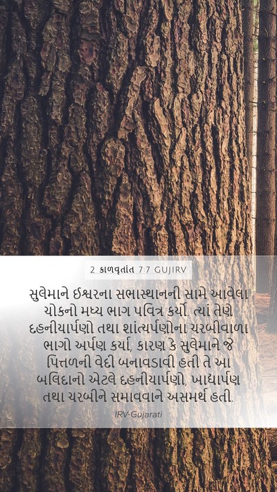 2 કાળવૃતાંત 7:7 GUJIRV Bible Verse Image
