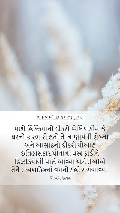 2 રાજાઓ 18:37 GUJIRV Bible Verse Image