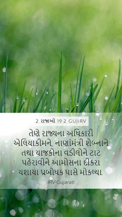 2 રાજાઓ 19:2 GUJIRV Bible Verse Image