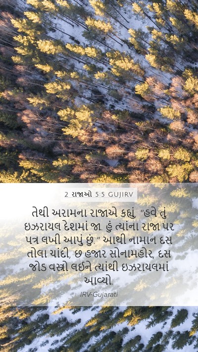 2 રાજાઓ 5:5 GUJIRV Bible Verse Image