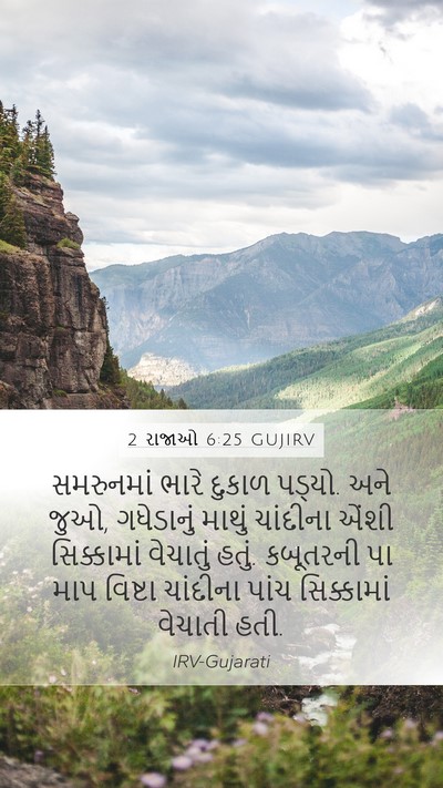2 રાજાઓ 6:25 GUJIRV Bible Verse Image