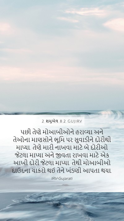 2 શમુએલ 8:2 GUJIRV Bible Verse Image