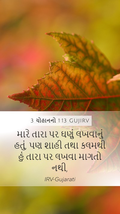 3 યોહાનનો 1:13 GUJIRV Bible Verse Image