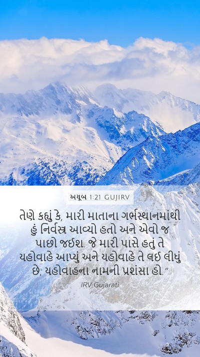 અયૂબ 1:21 GUJIRV Bible Verse Image