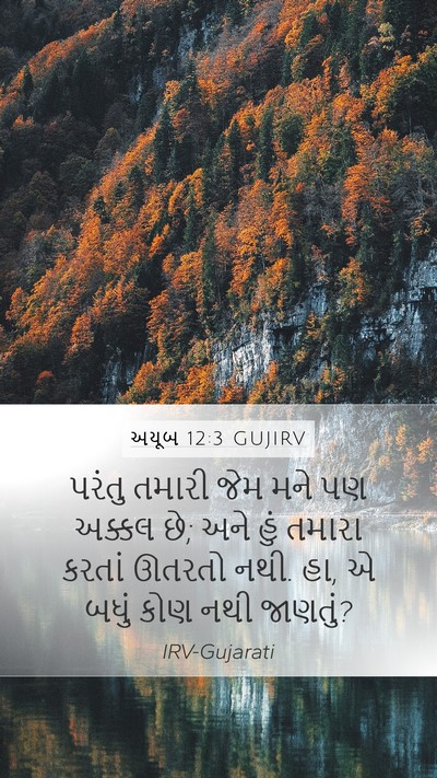 અયૂબ 12:3 GUJIRV Bible Verse Image