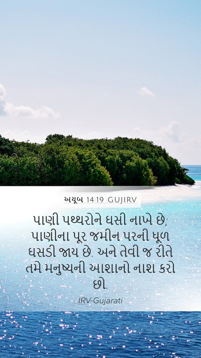 અયૂબ 14:19 GUJIRV Bible Verse Image