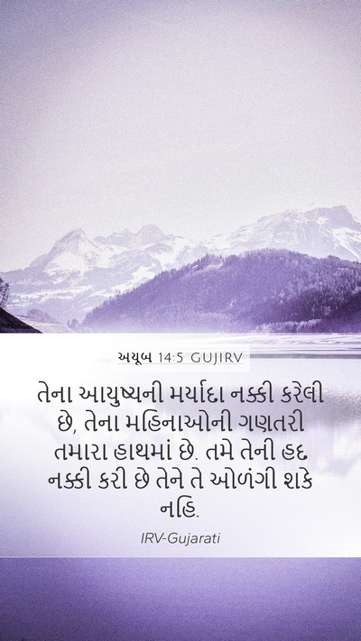 અયૂબ 14:5 GUJIRV Bible Verse Image
