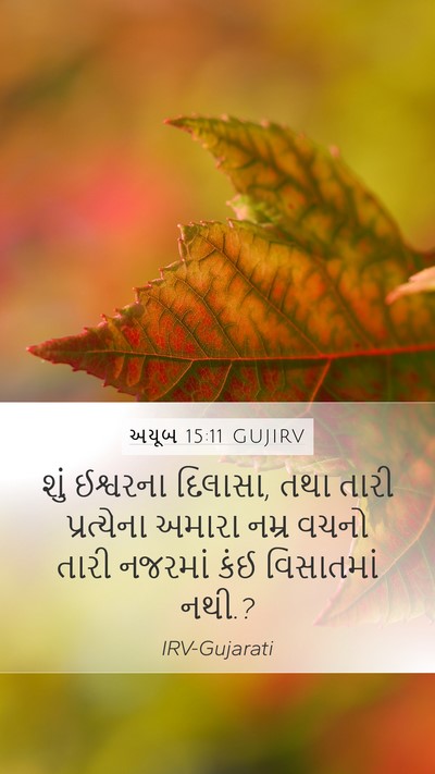 અયૂબ 15:11 GUJIRV Bible Verse Image
