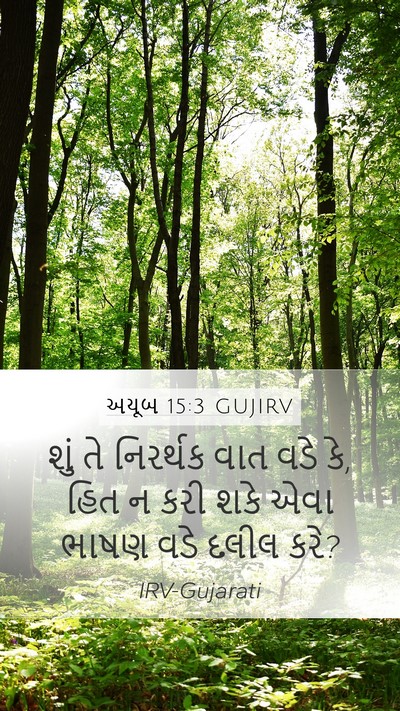 અયૂબ 15:3 GUJIRV Bible Verse Image