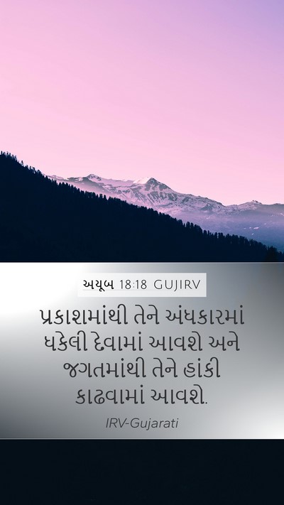 અયૂબ 18:18 GUJIRV Bible Verse Image