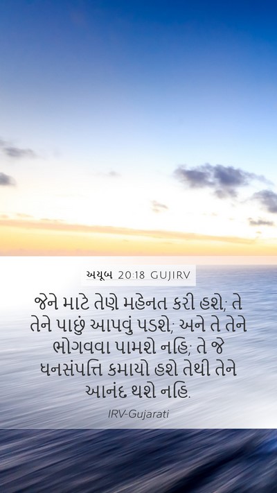 અયૂબ 20:18 GUJIRV Bible Verse Image