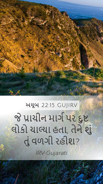 અયૂબ 22:15 GUJIRV Bible Verse Image