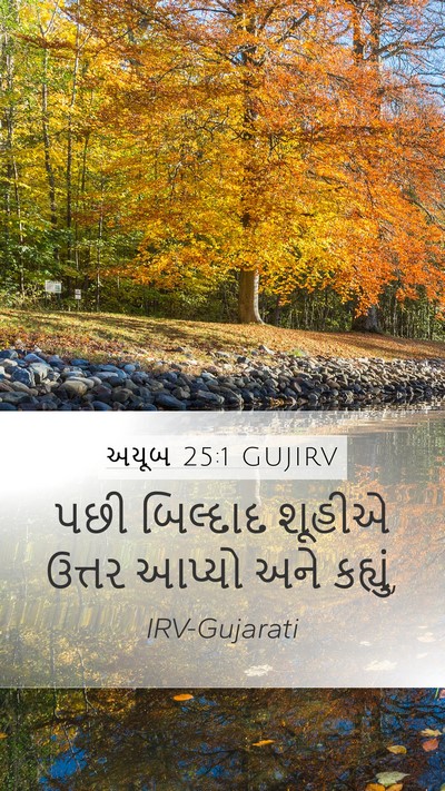 અયૂબ 25:1 GUJIRV Mobile Phone Wallpaper - પછી બિલ્દાદ શૂહીએ - Mobile Bible Verse Wallpaper