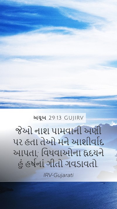 અયૂબ 29:13 GUJIRV Bible Verse Image