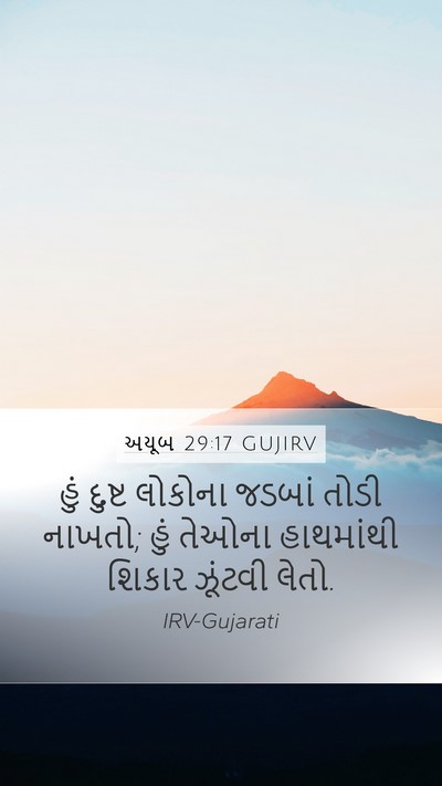 અયૂબ 29:17 GUJIRV Bible Verse Image