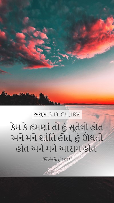 અયૂબ 3:13 GUJIRV Bible Verse Image