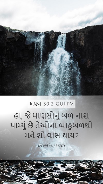 અયૂબ 30:2 GUJIRV Mobile Phone Wallpaper - હા, જે માણસોનું બળ - Mobile Bible Verse Wallpaper