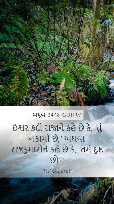 અયૂબ 34:18 GUJIRV Bible Verse Image