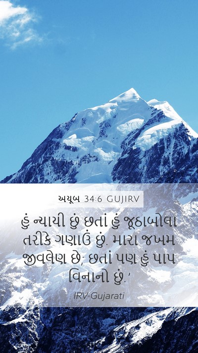 અયૂબ 34:6 GUJIRV Bible Verse Image