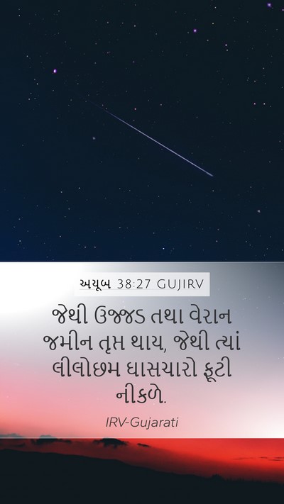અયૂબ 38:27 GUJIRV Bible Verse Image